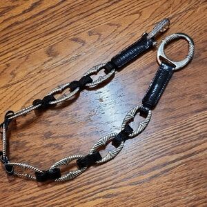 Stylish Black and Silver BRIGHTON Chain Belt